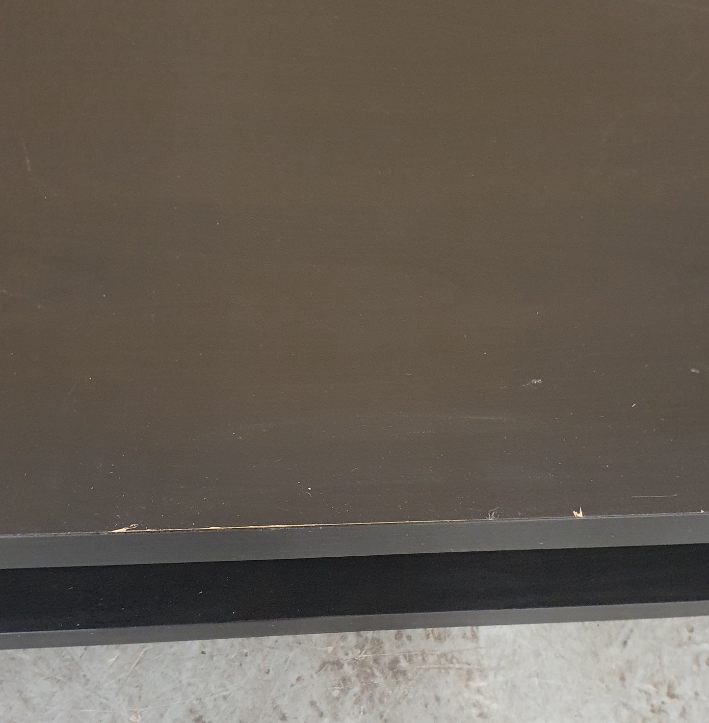 Large 2 Tier Black Wood Low Coffee Table - 150825-10