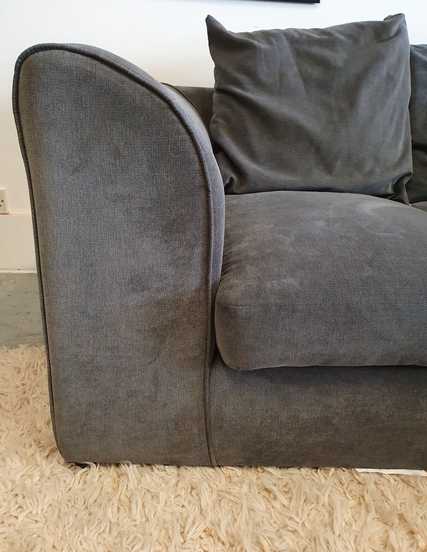 Grey Modern Soft Fabric L-Shape Sofa - 103679