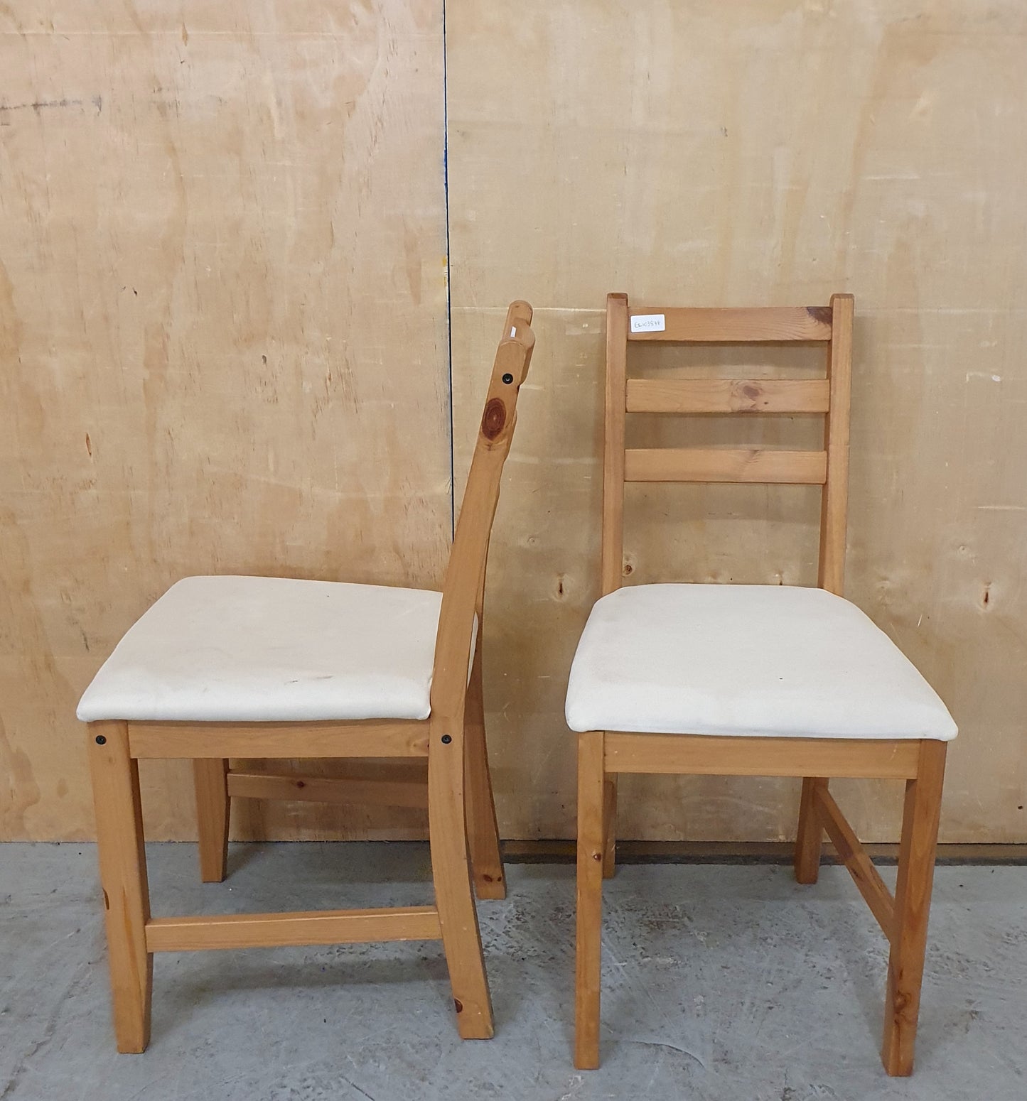 IKEA Matching Pair of Wooden Dining Chairs - EL103877 / EL103878