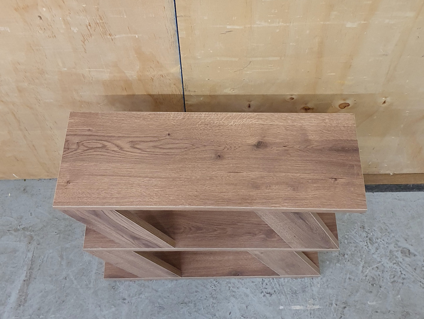 Wood Slim Side Table with Slanted Panel Sides - EL104220
