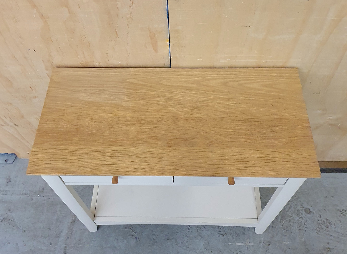 JOHN LEWIS 2 Tier Butterscotch Wood End Table with 2 Top Drawers - EL104471