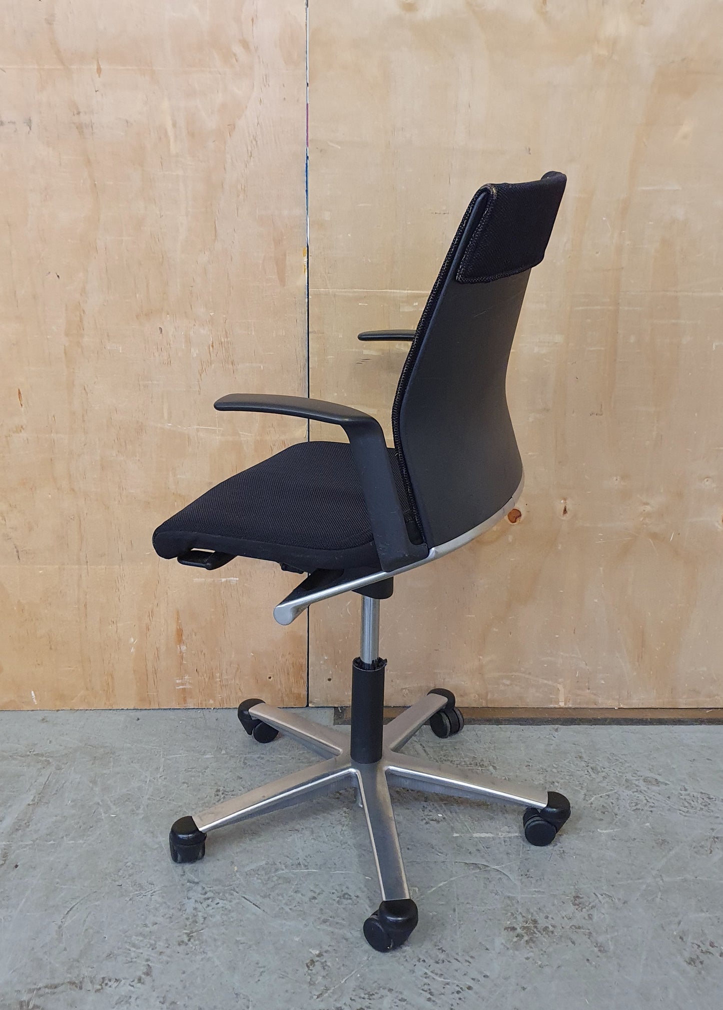 Black Fabric Office Chair on Castor Wheels - 104340