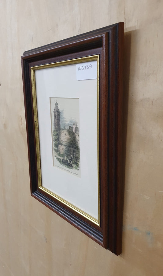 St. Giles, Cripplegate, Showing the Old Wall Vintage Art Print - 103739