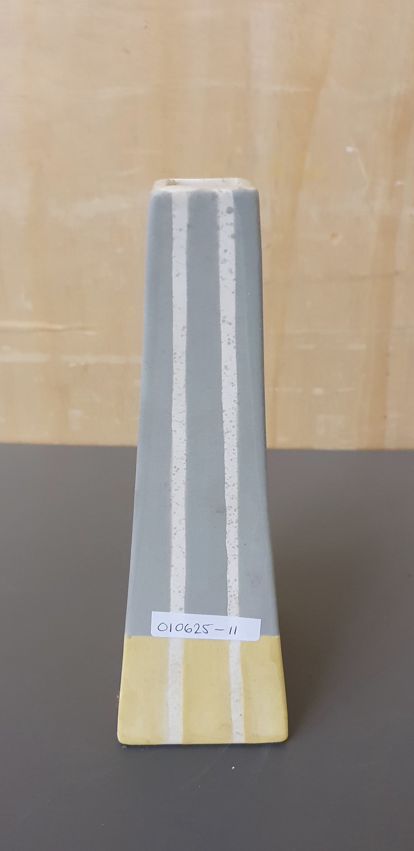 Clay Striped Stem Vase - 010625-11