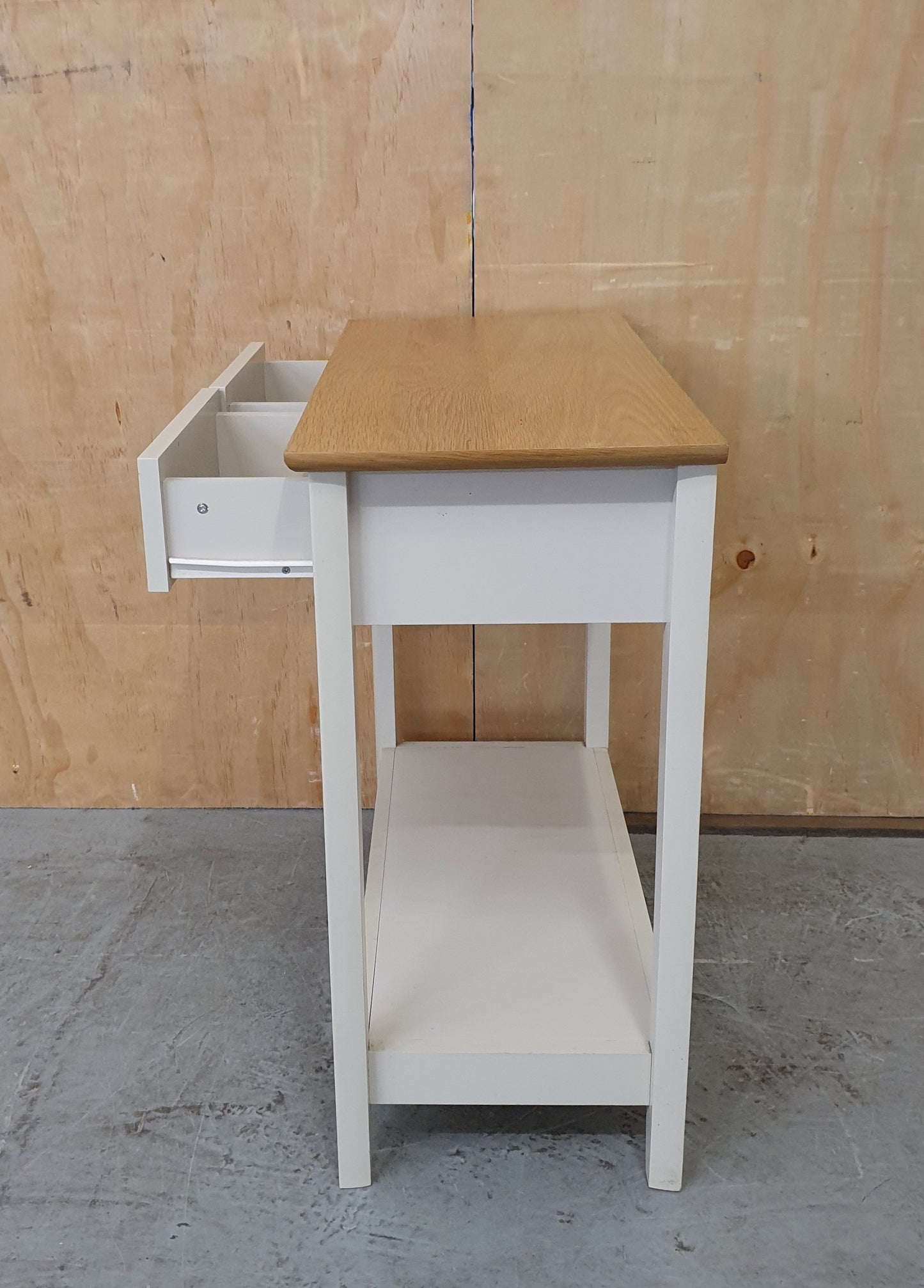 JOHN LEWIS 2 Tier Butterscotch Wood End Table with 2 Top Drawers - EL104471