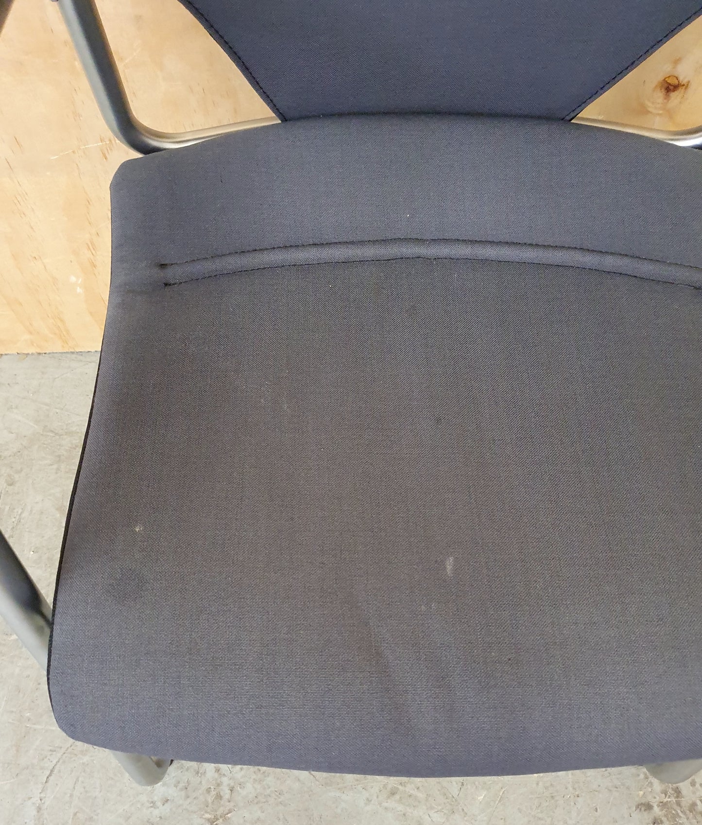 Grey Fabric Office Chair with Chrome Frame - 104342