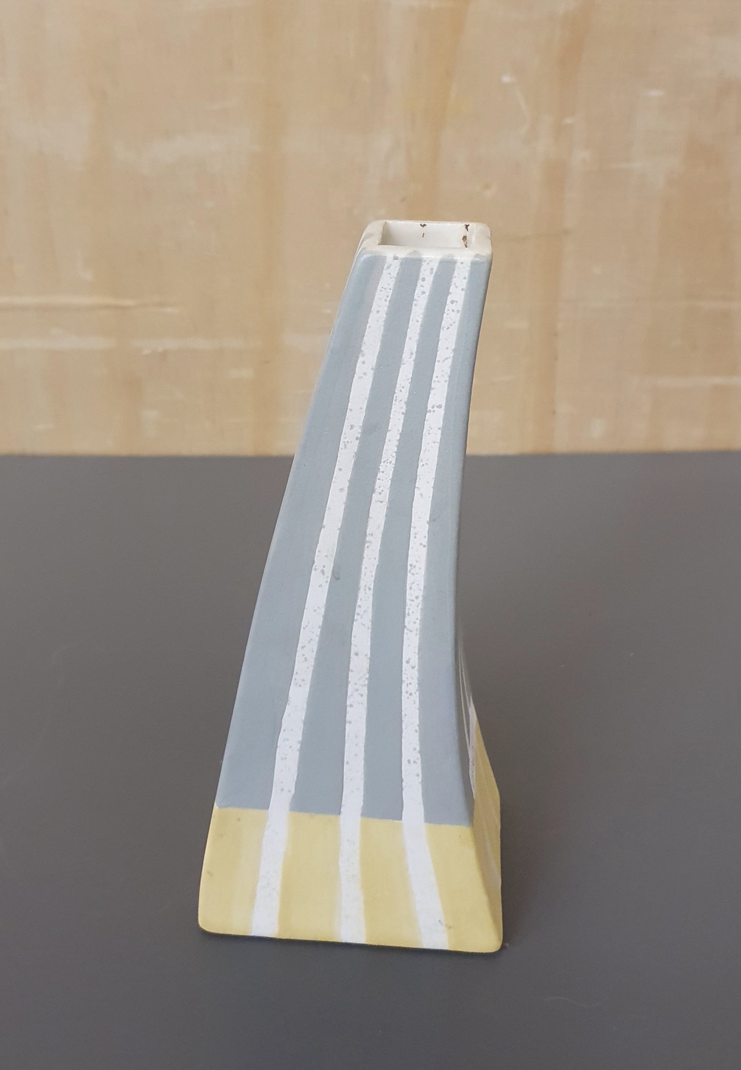 Clay Striped Stem Vase - 010625-11