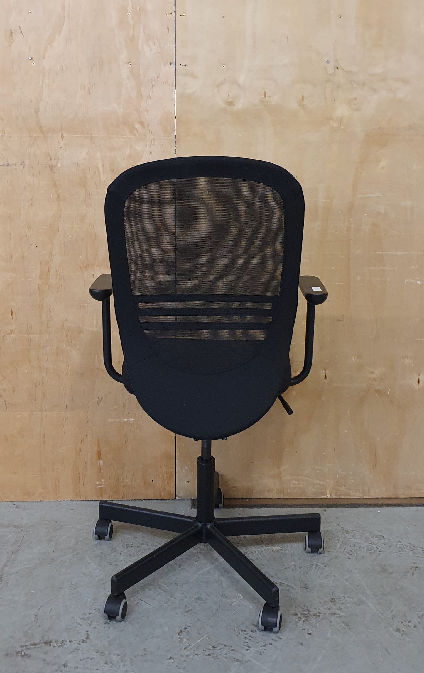 IKEA FLINTAN Black Ergonomic Mesh Back Rest Height Adjustable Office Chair - 103924