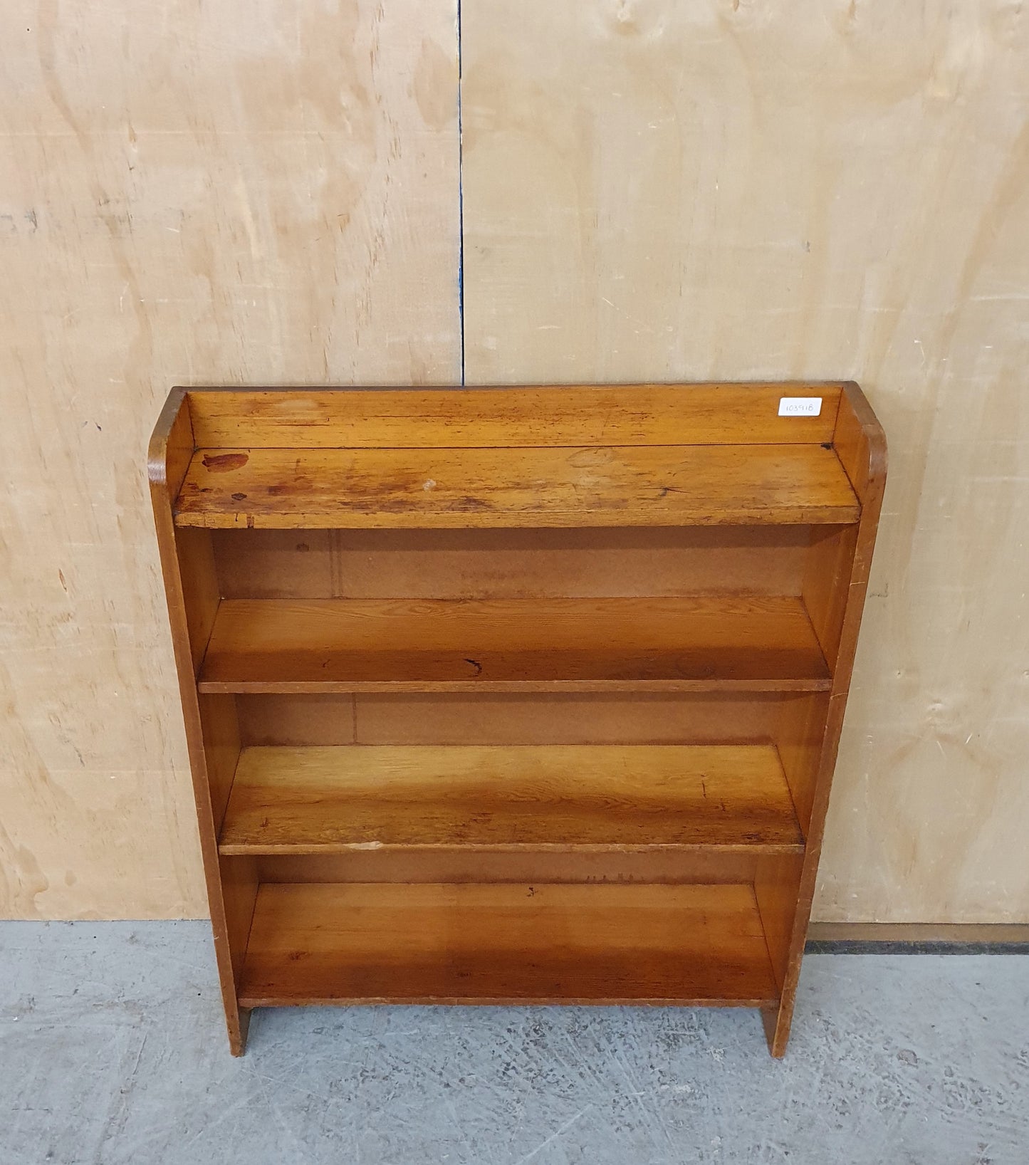 Vintage Small Wooden Bookcase with 4 Shelves - 103918