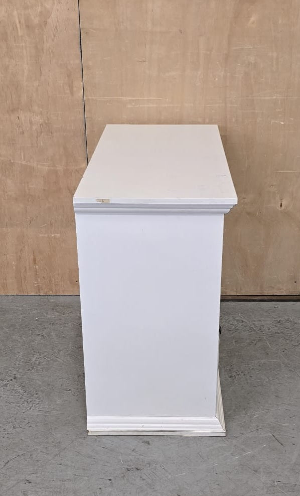 White Wood 4 Drawer Chest of Drawers - 310825-02