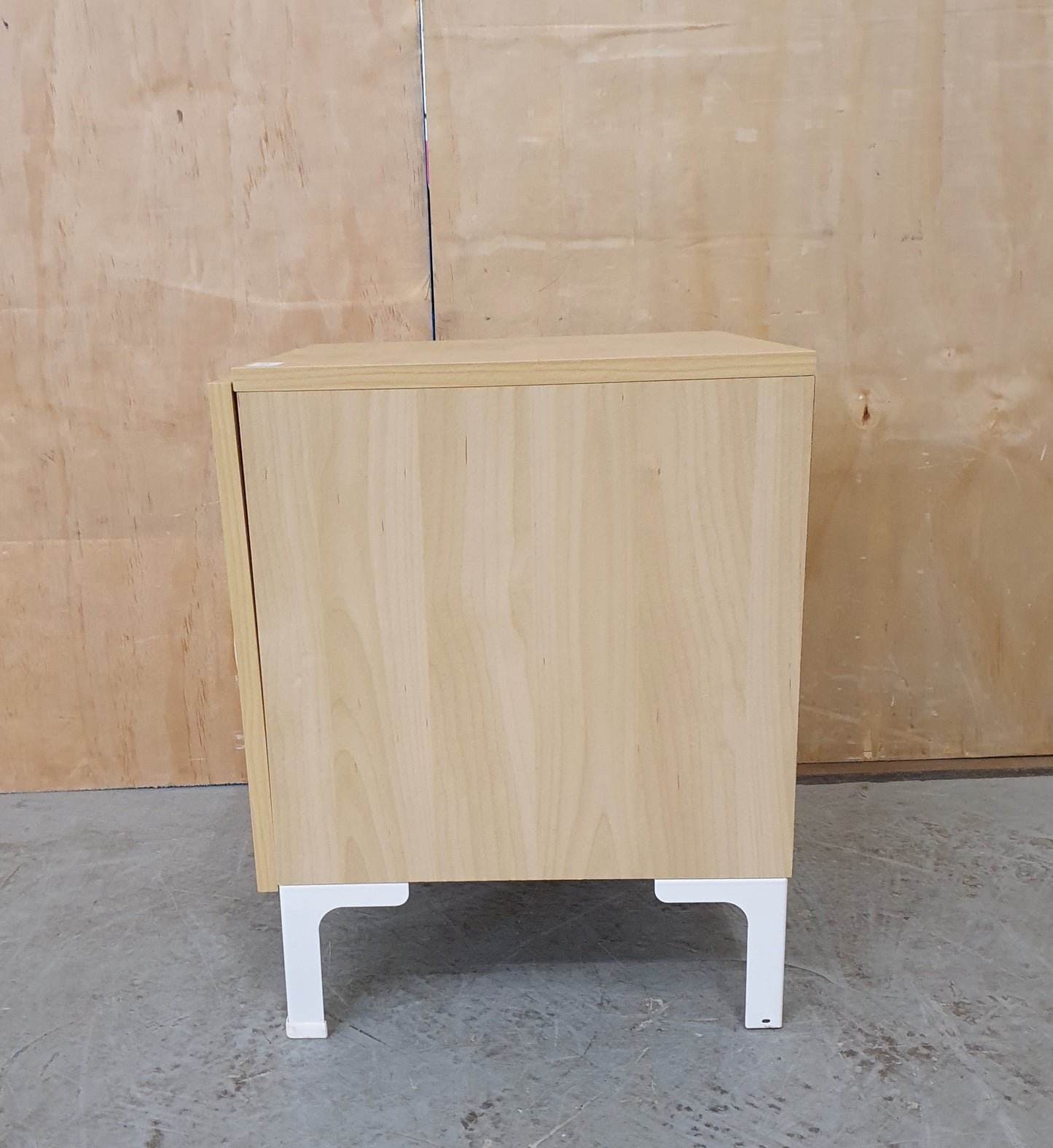 Single Wooden Bedside Cabinet with Circular Cut Out Handle and Internal Shelf - EL103949