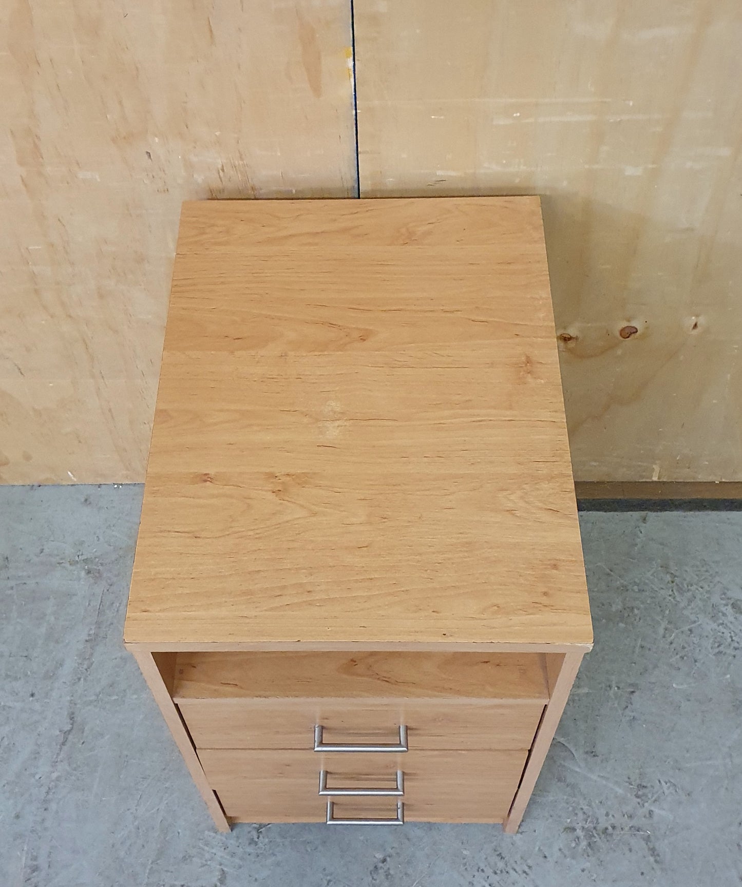 Single Bedside Cabinet with 3 Drawers and Open Section - EL104403