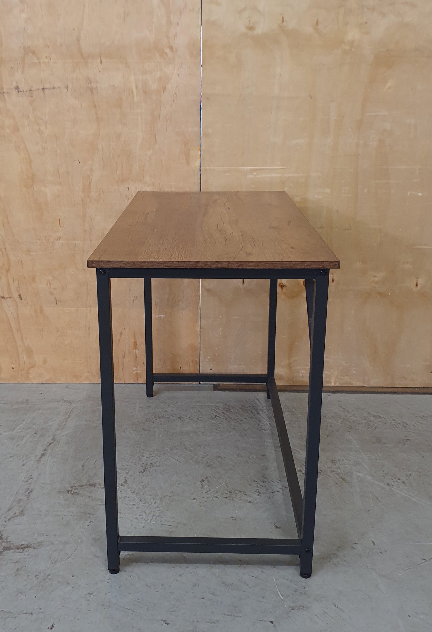Modern Wooden Desk with Black Metal Open Frame - 104025