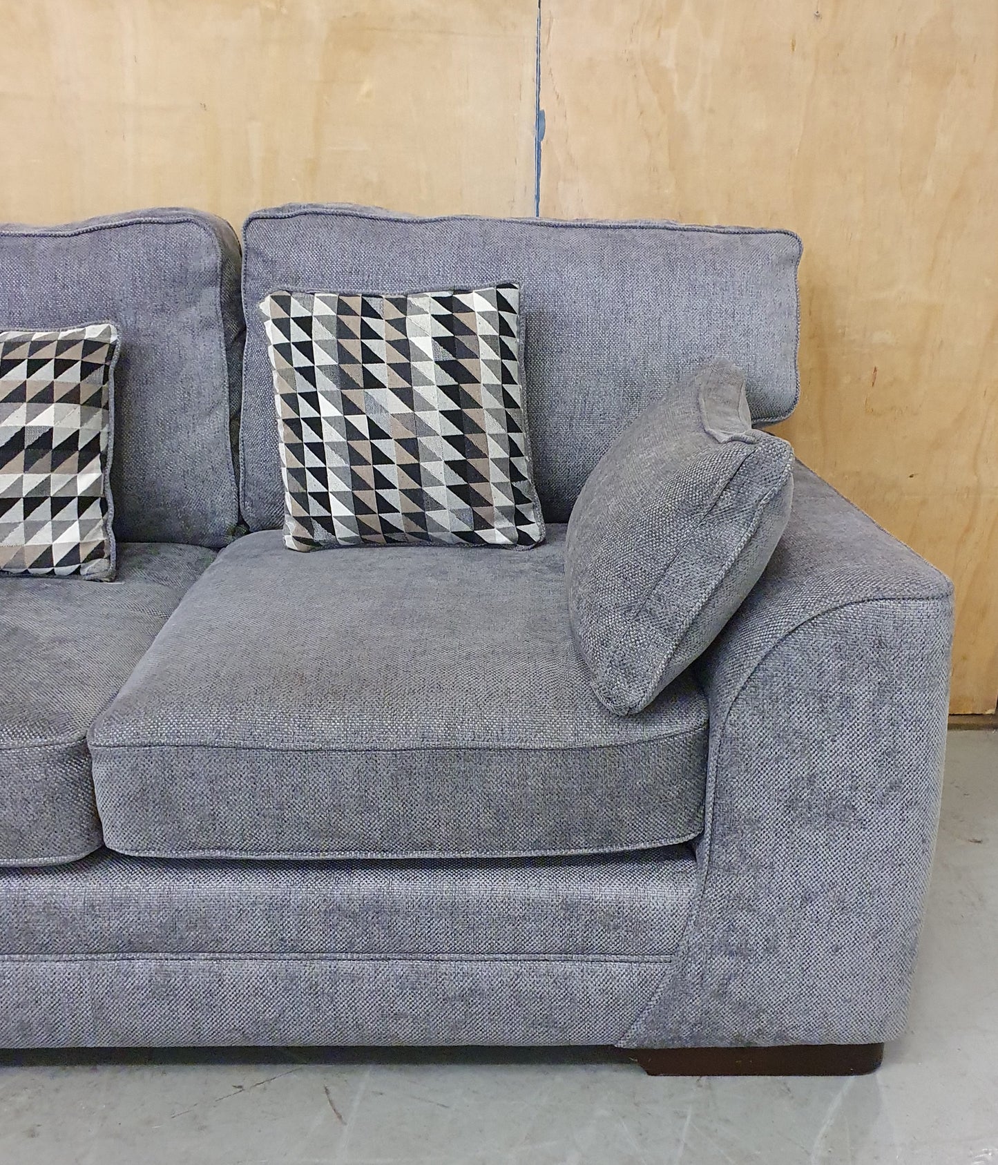 Grey Soft Fabric 2 Seater Sofa with Removable Cushions - 104040