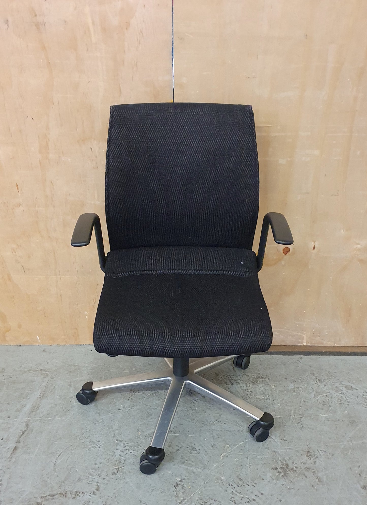 Black Fabric Office Chair on Castor Wheels - 104341