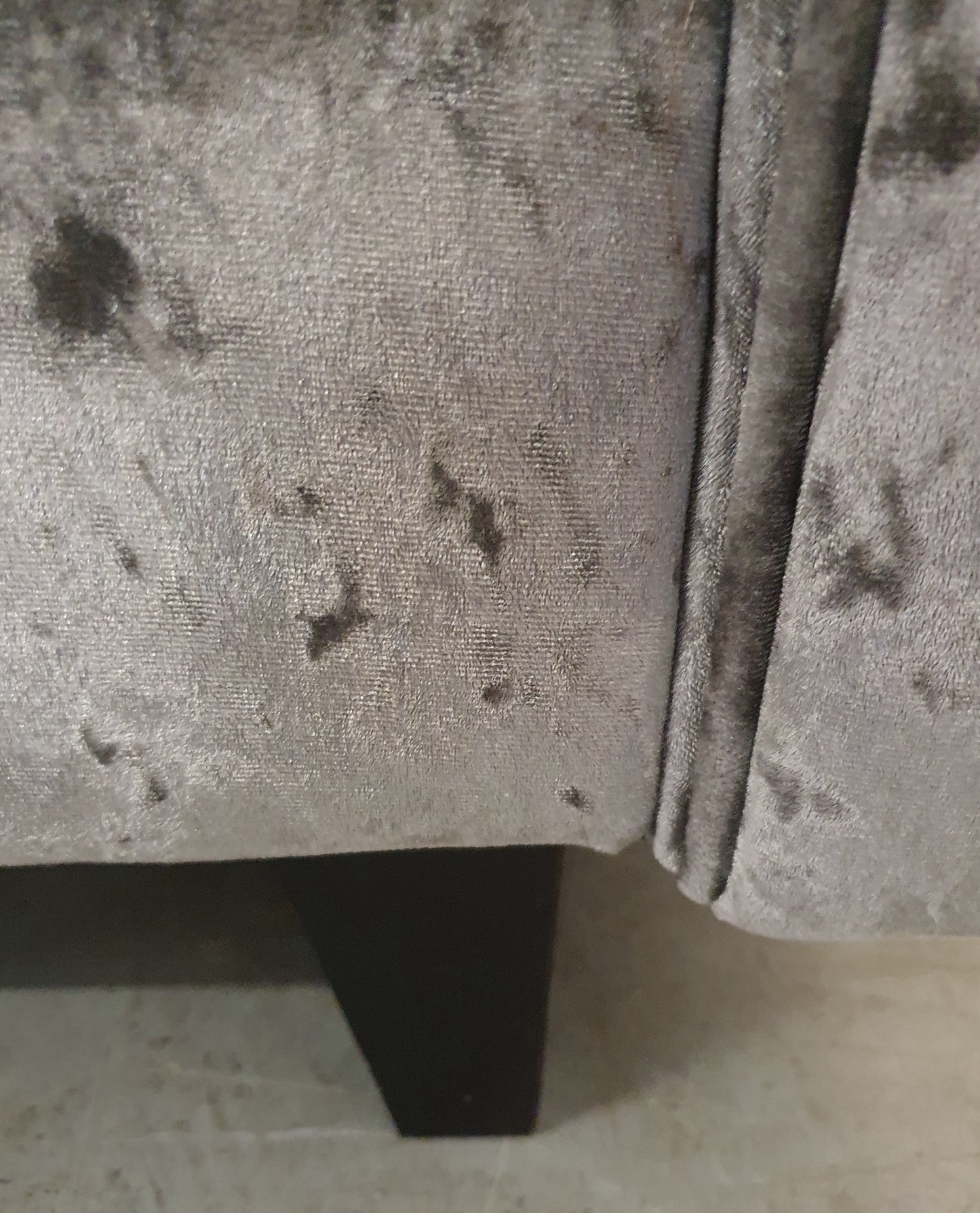 Grey Crushed Velvet Armchair - 104105