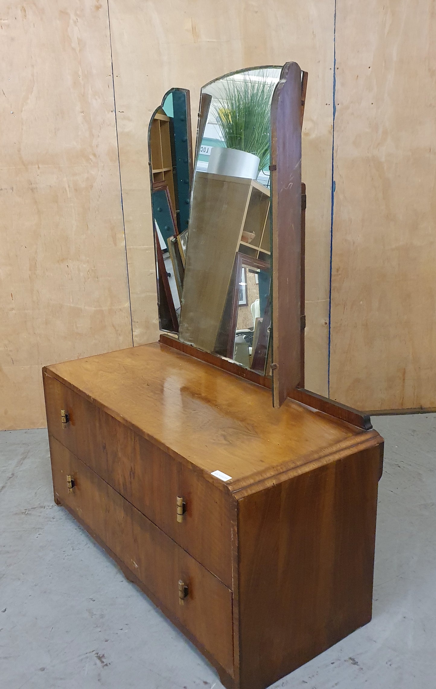 Vintage 2 Drawer Dressing Table with Mirror - EL103879
