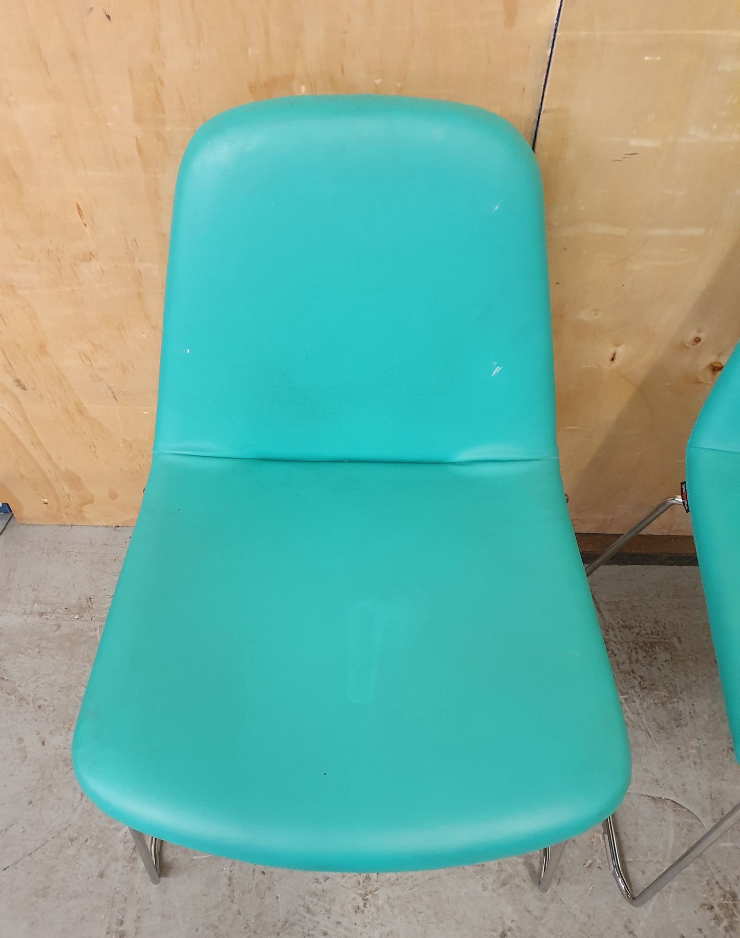 HITCHMYLIUS 2 Matching Turquois Soft Leather Chairs - EL104088 / EL104099