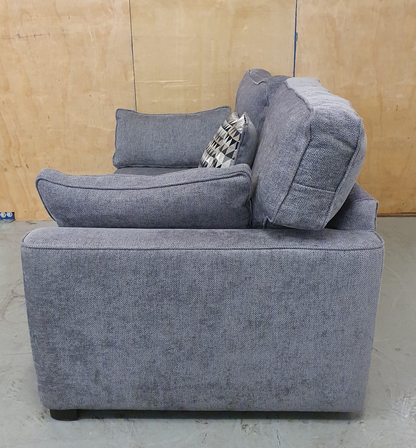 Grey Soft Fabric 2 Seater Sofa with Removable Cushions - 104040