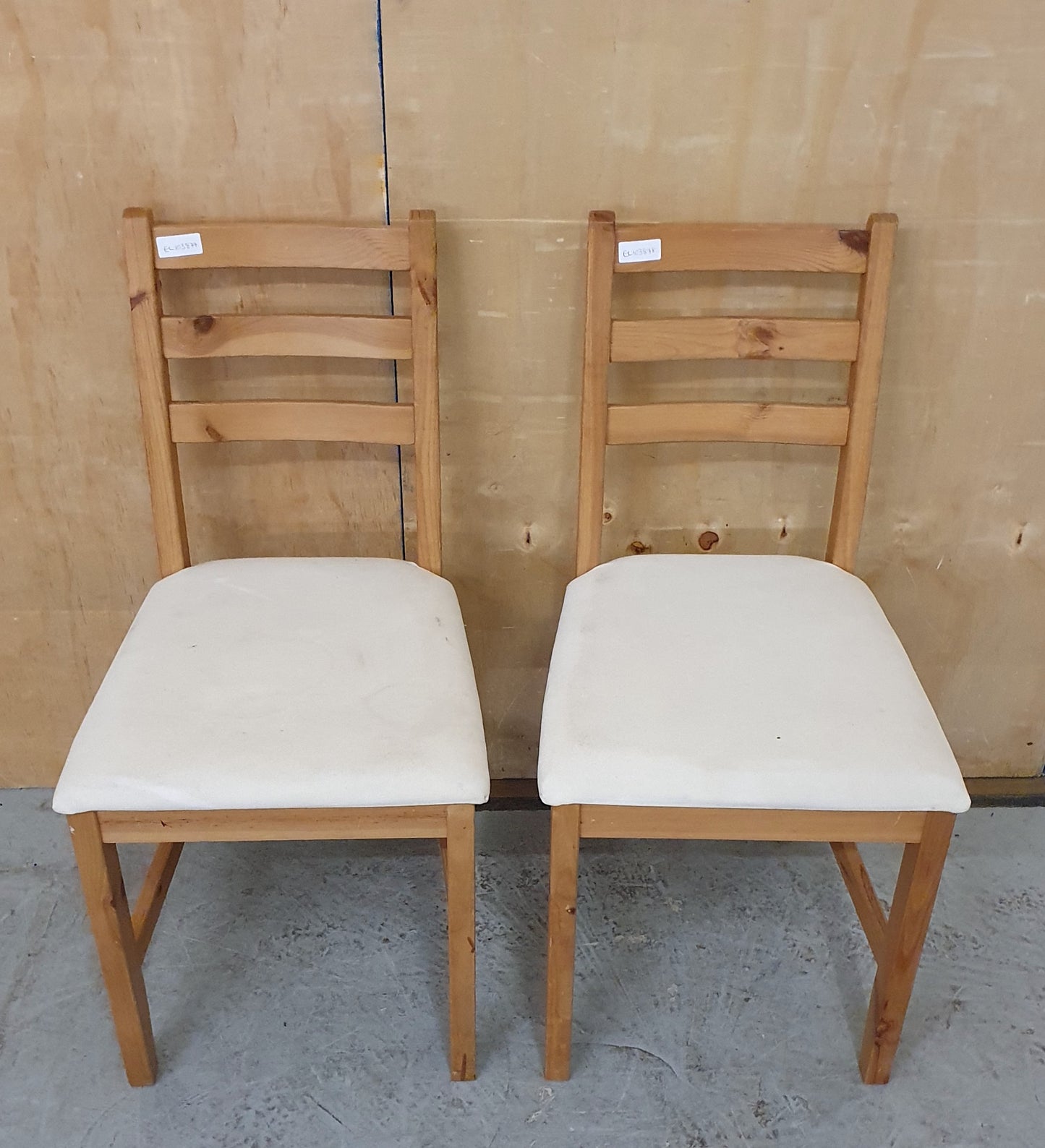 IKEA Matching Pair of Wooden Dining Chairs - EL103877 / EL103878
