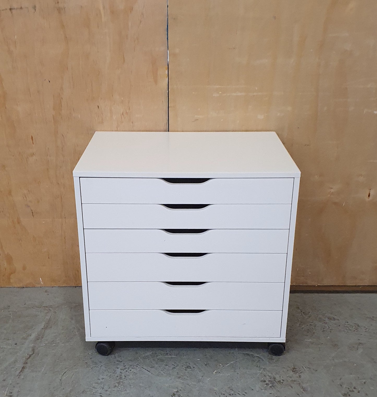 IKEA ALEX White Wood Storage Drawers on Castor Wheels - 104296