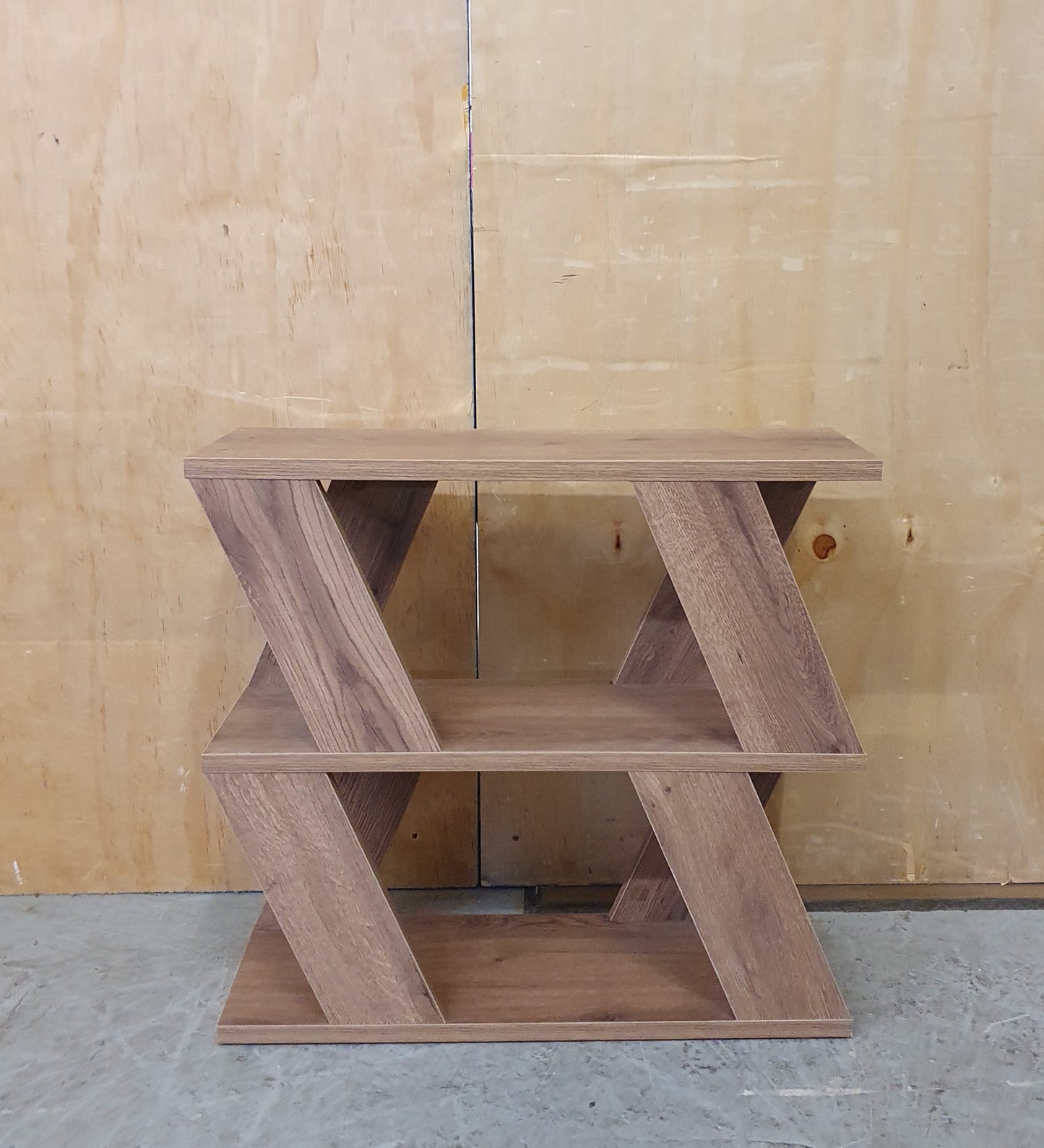 Wood Slim Side Table with Slanted Panel Sides - EL104220