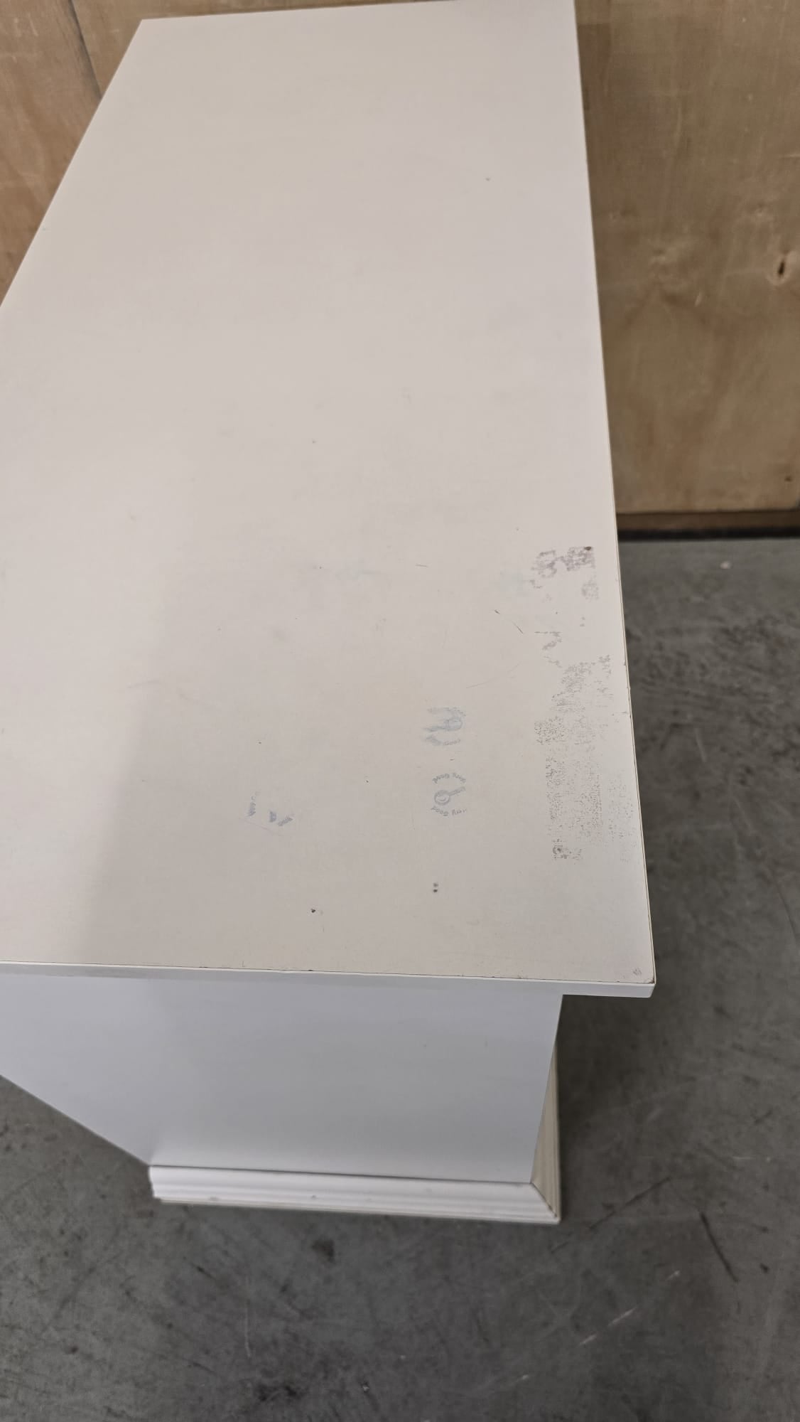 White Wood 4 Drawer Chest of Drawers - 310825-02
