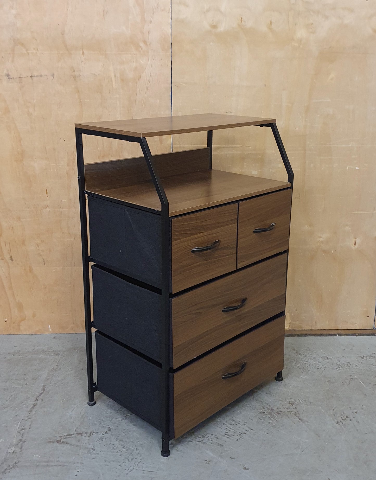 Small Storage Unit with 4 Canvas Lined Removable Drawers - 104779