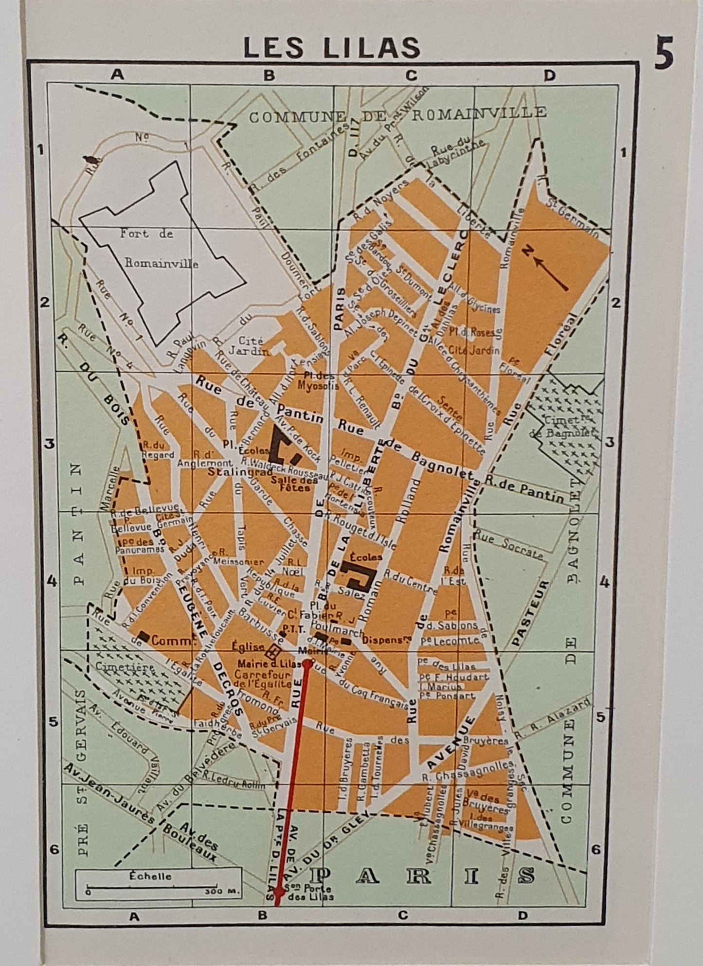 French Map in Wooden Frame - 050425-05