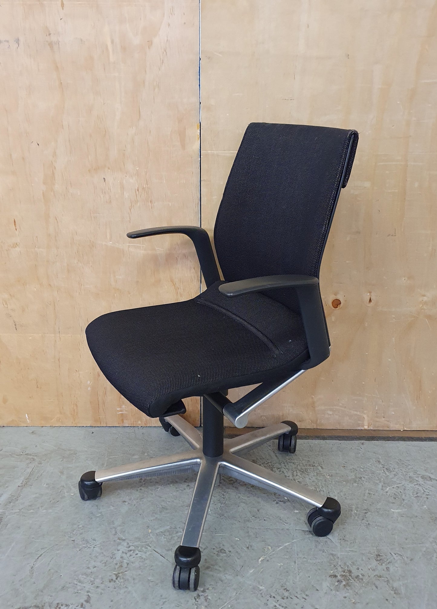 Black Fabric Office Chair on Castor Wheels - 104341