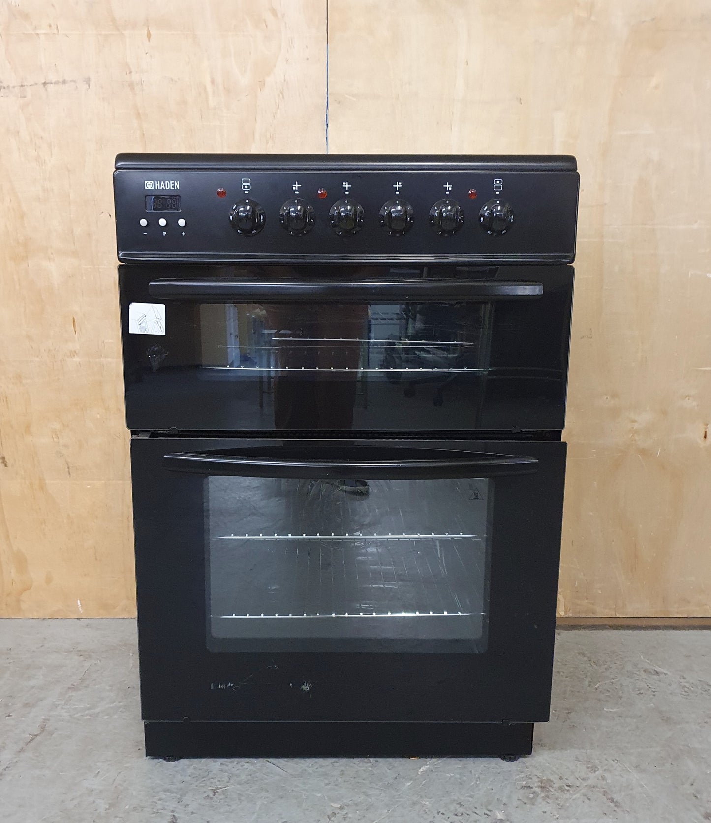 HADEN Black 60cm Ceramic Top Electric Cooker - 080825-01