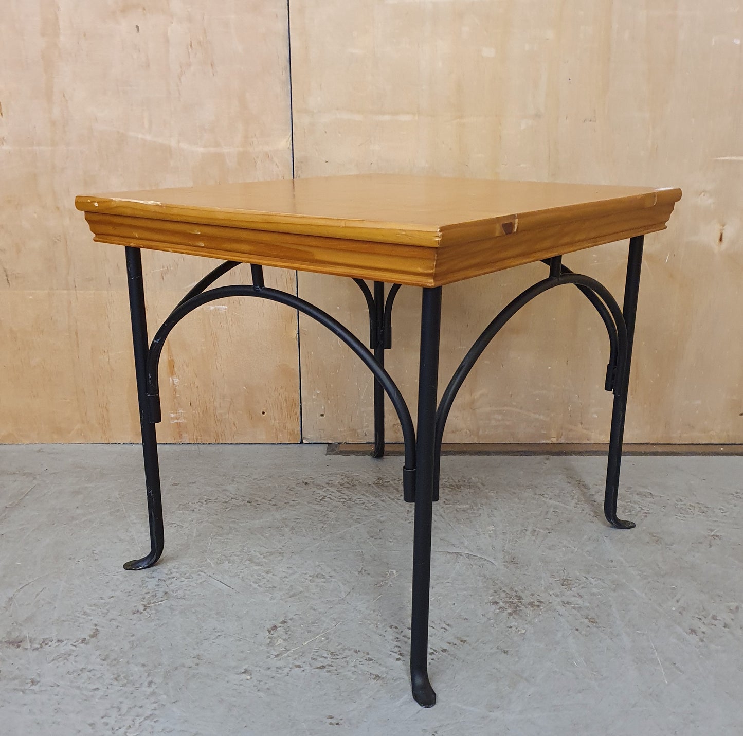 Wooden Top Coffee Table with Black Metal Frame - EL103998