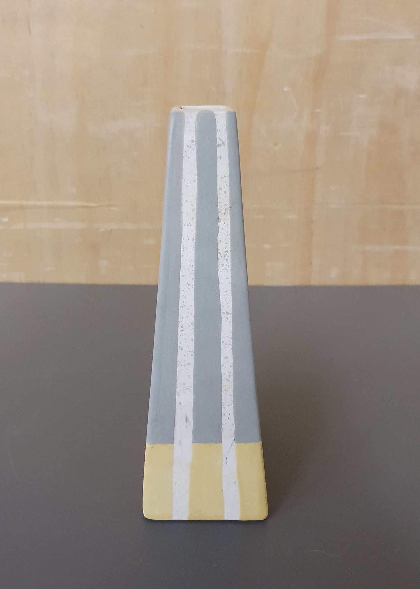 Clay Striped Stem Vase - 010625-11
