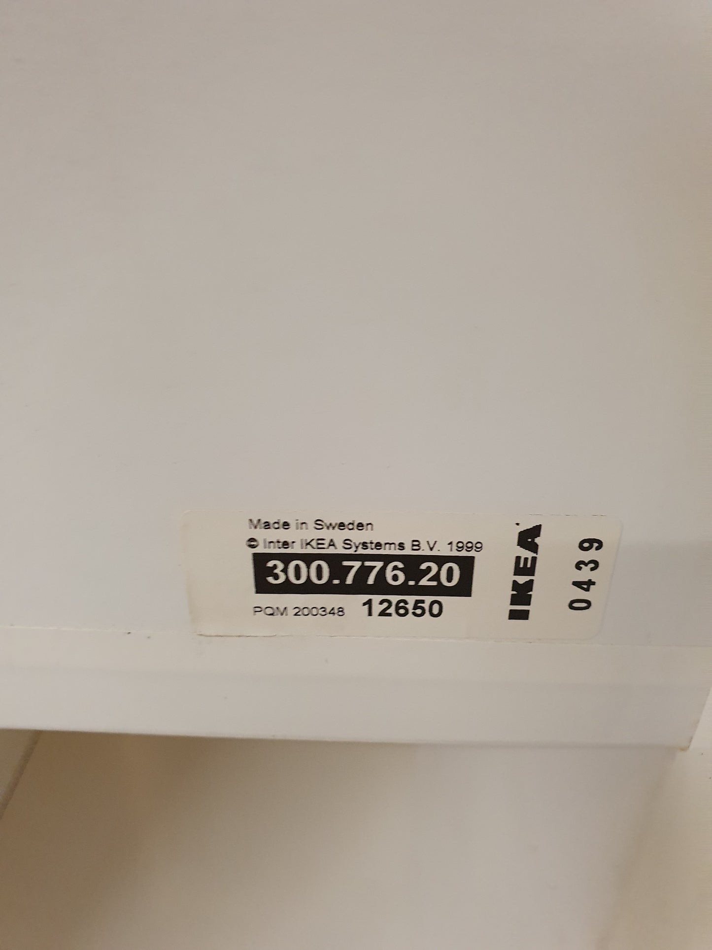 IKEA Wood White Cabinet with 1 Top Drawer - EL104480