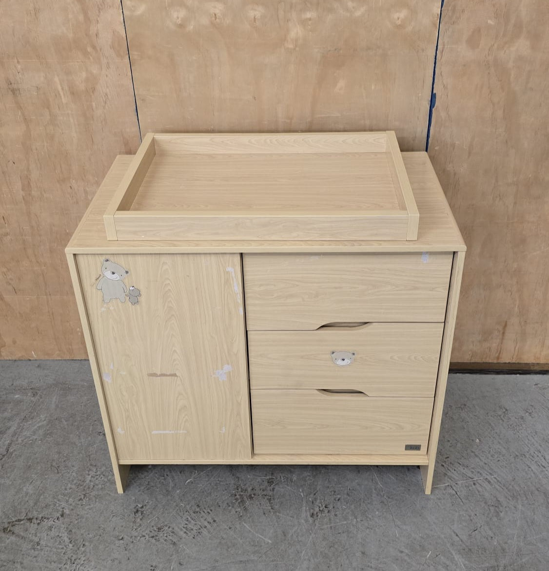 KUB Wood Baby Change Table with 3 Drawers and 1 Door - 104837