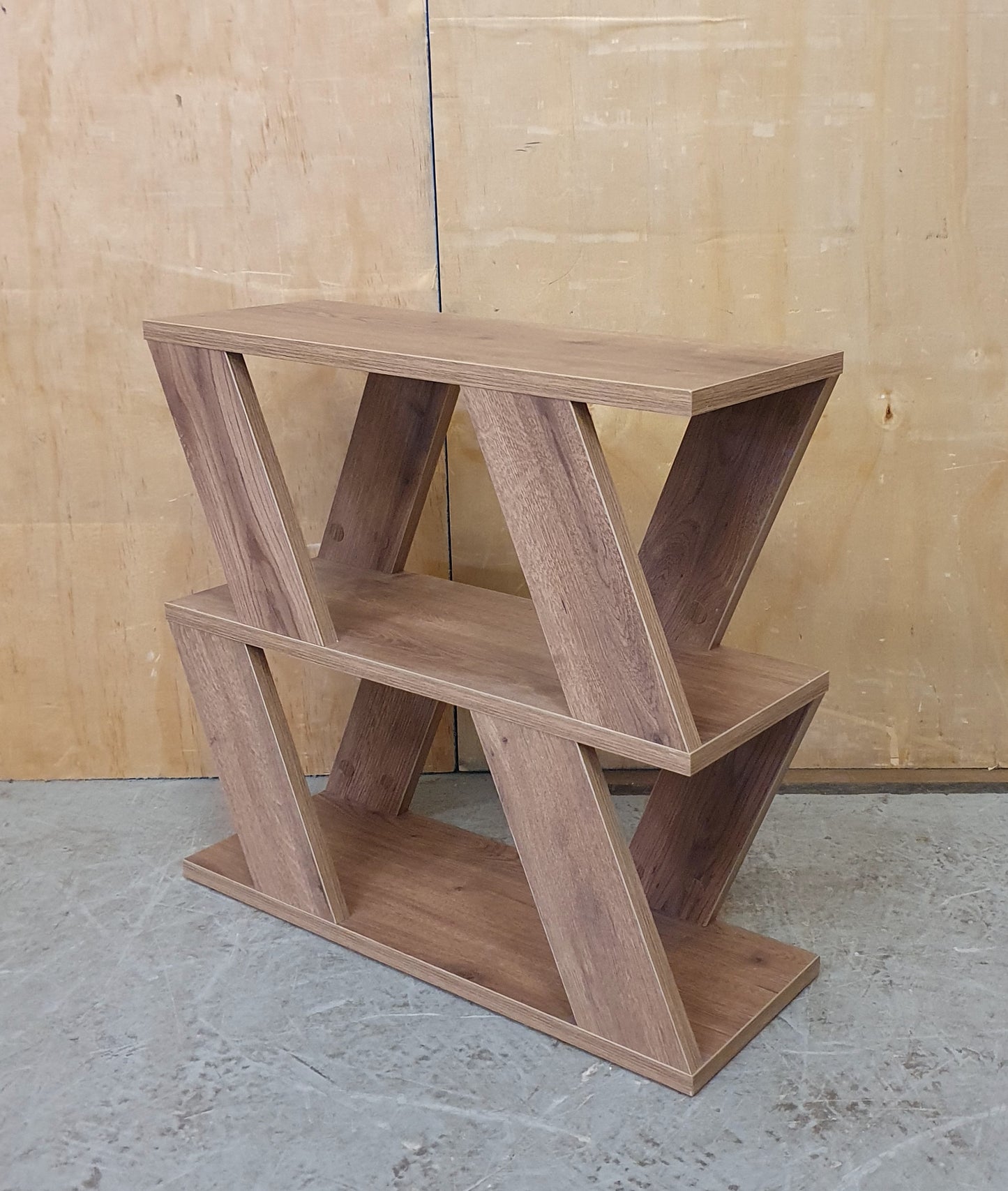 Wood Slim Side Table with Slanted Panel Sides - EL104220