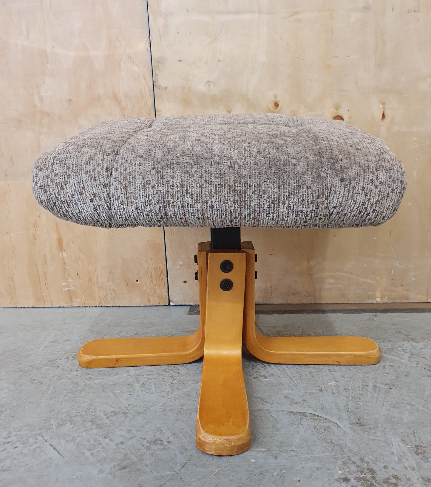 4 Wooden Leg Footstool with Removable Seat Cover - EL103947