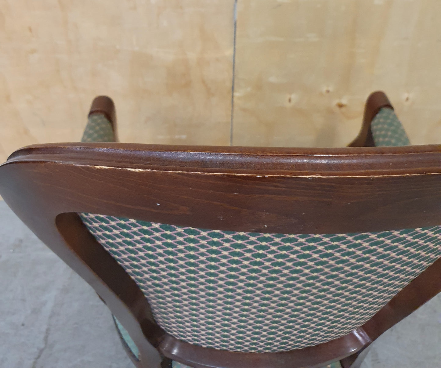 Vintage Mahogany Frame Accent Armchair - 104898