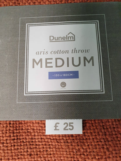 DUNELM Aris Cotton Weave Throw - BB220823-02