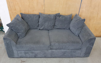 Grey Chunky Corduroy 2 Seater Sofa - 104857