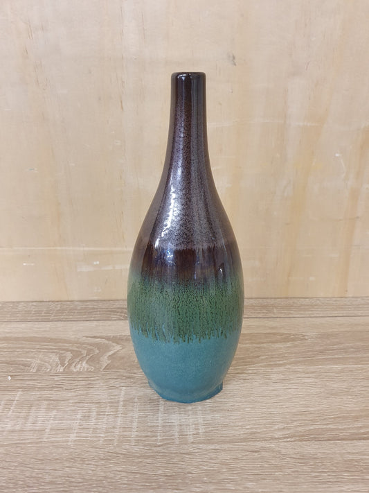 Glazed Clay Small Neck Vase - 102640