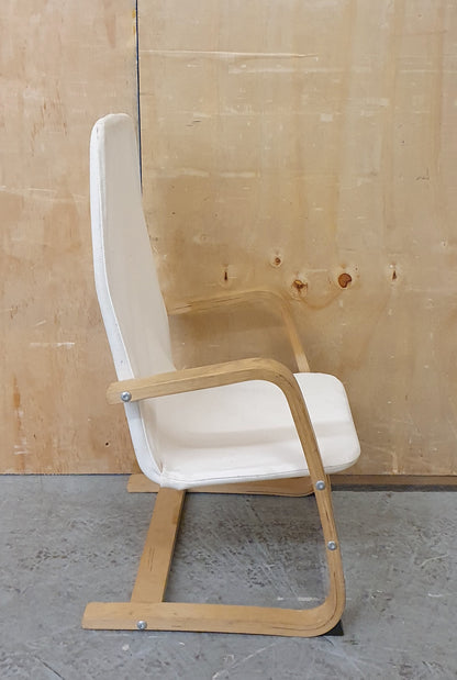 Cream Canvas Children's Chair with Wooden Frame - EL104473