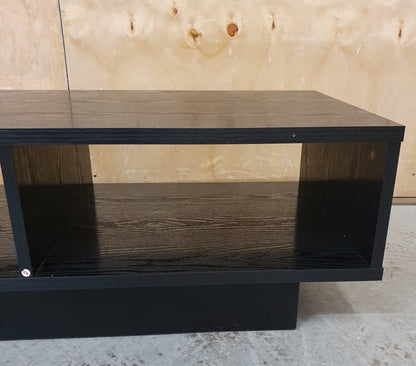 Black Gloss Low Wood Coffee Table with Hollow Middle - EL103953