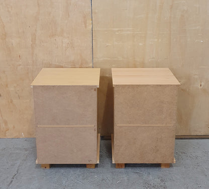 2 Matching 3 Drawer Wood Bedside Cabinets - EL104913 / EL104914