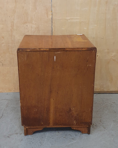 Vintage 3 Drawer Cabinet with Concave Front and Decorative Handles - EL103319
