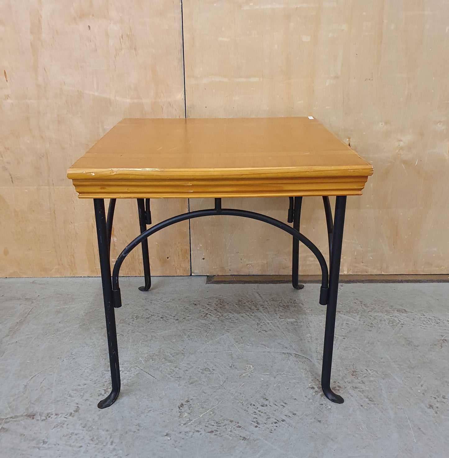 Wooden Top Coffee Table with Black Metal Frame - EL103998