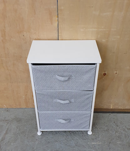 Small 3 Drawer Canvas Chest of Drawers - 104273