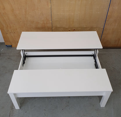 IKEA TRULSTORP Large White Wood Coffee Table with Open Top Section - 104268