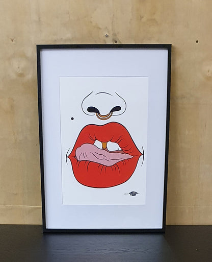 EmeldaMade "The Golden Grill Series - Tongue" Art Print - 011024-03