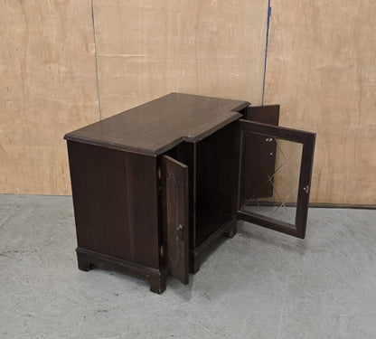 Vintage Mahogany Cabinet with 3 Doors and Open Top - 140925-04
